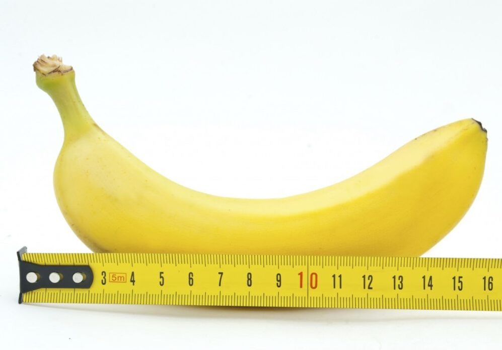 measuring penis size using the example of a banana